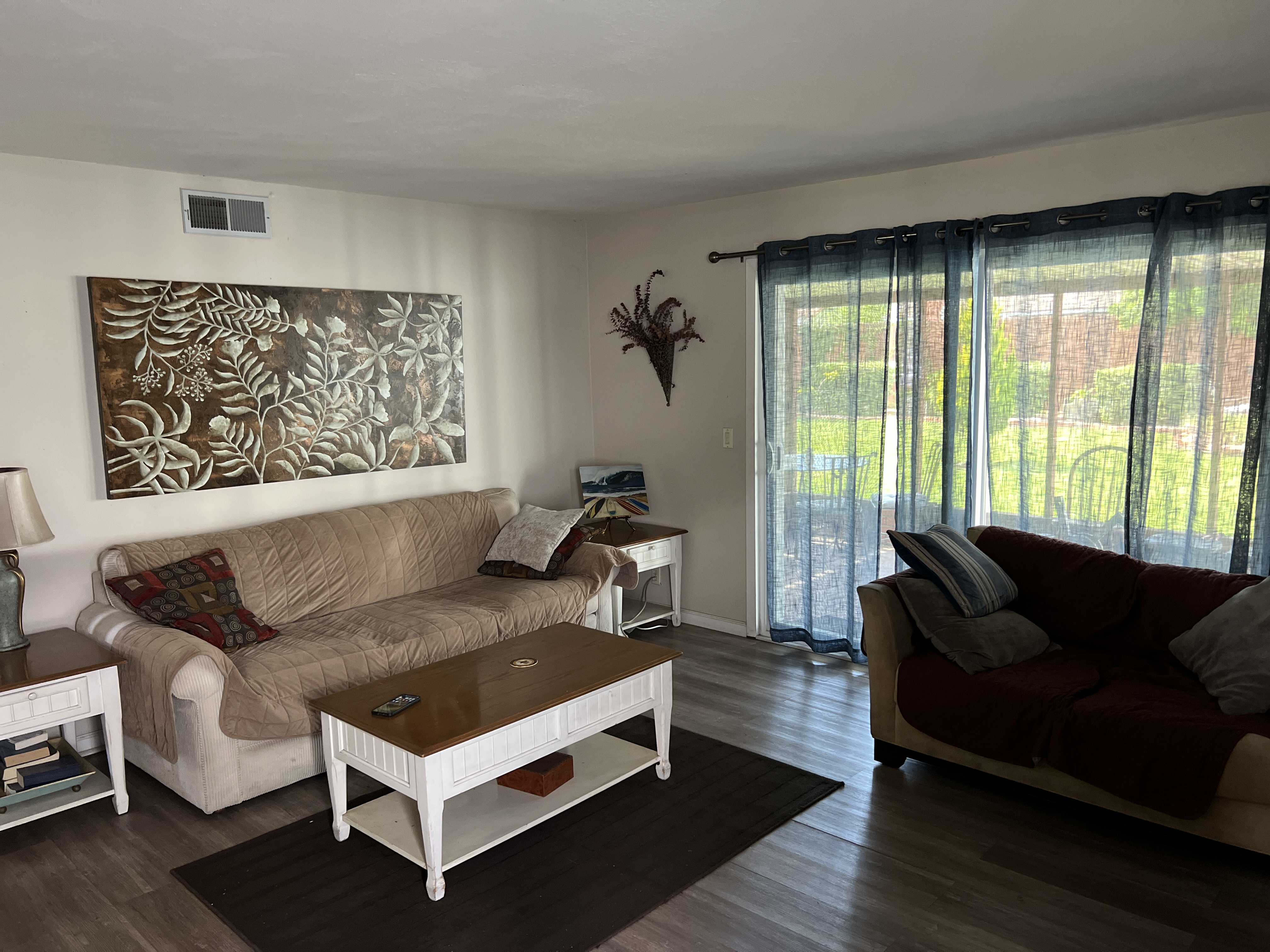 Living room with couch and coffee table